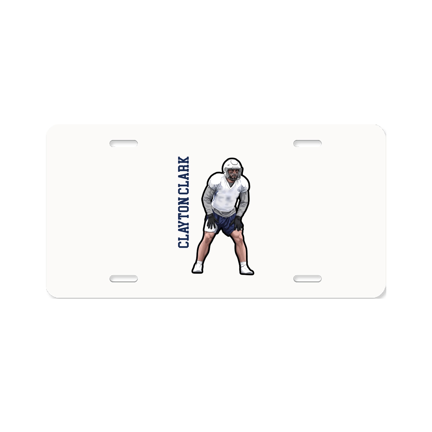 License Plate — Name Vertical in Classic