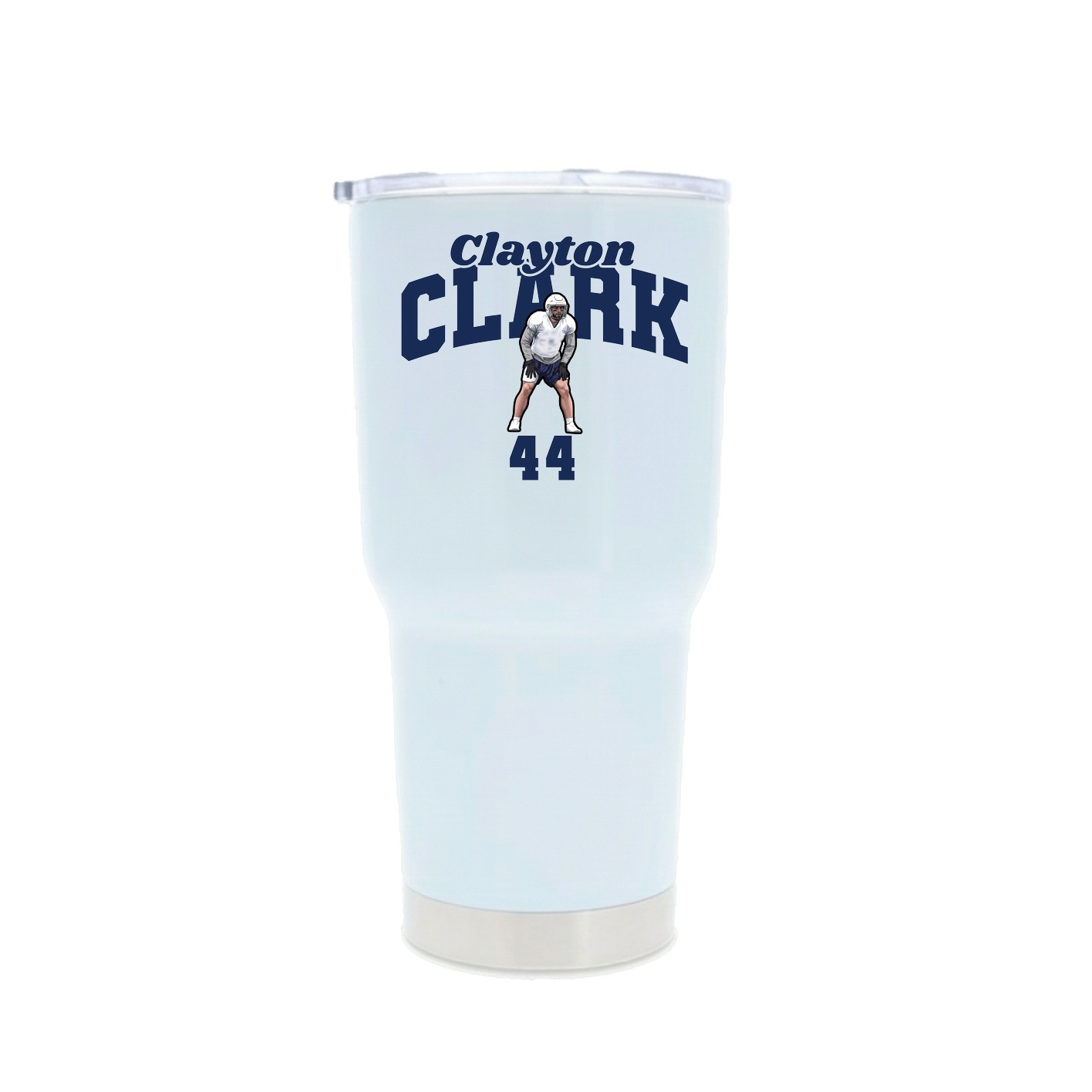 30oz Stainless Steel Tumbler — Signature Arch in White