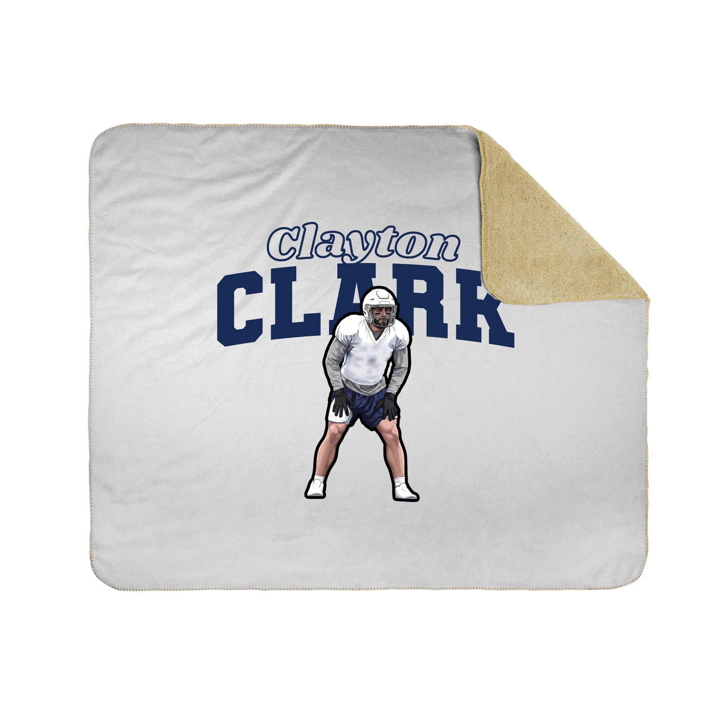 Throw Blanket — Name Arch in White