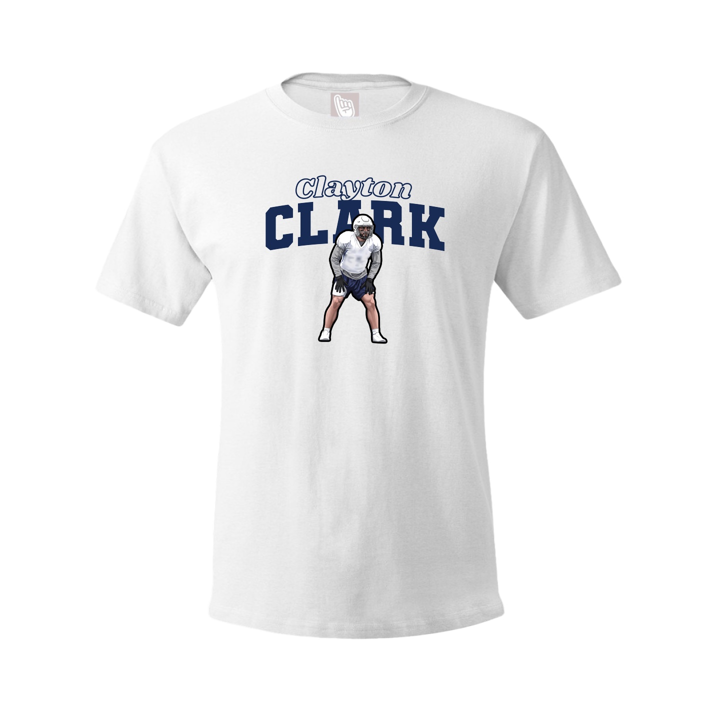 Youth Tee — Name Arch in White