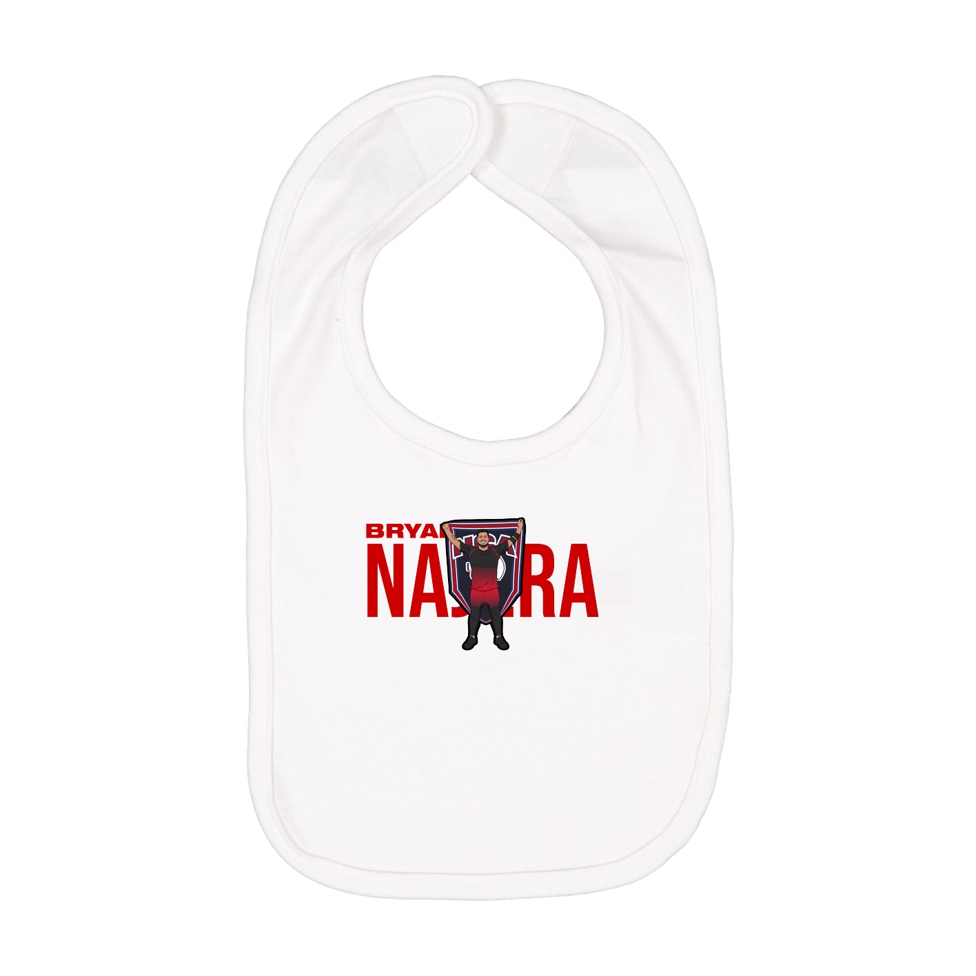 Infant Bib — Player Name in White