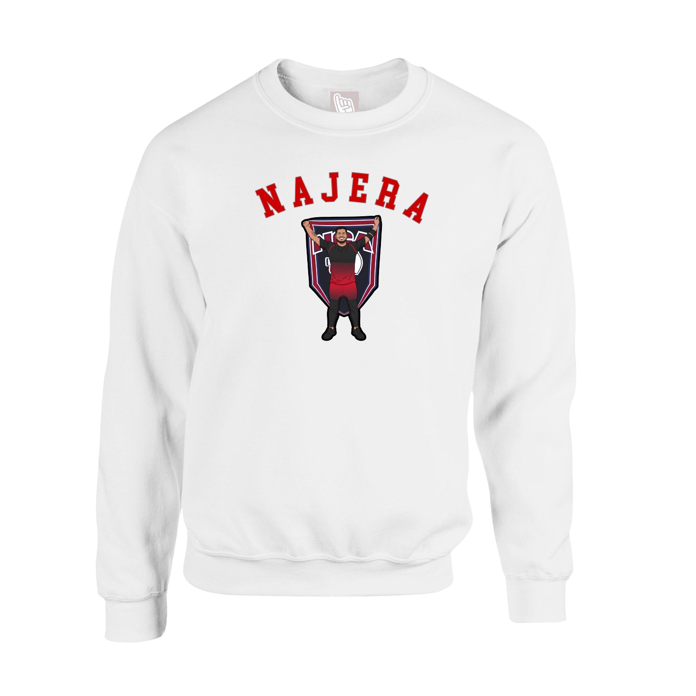 Fleece Crew — Shirsey Arch in White