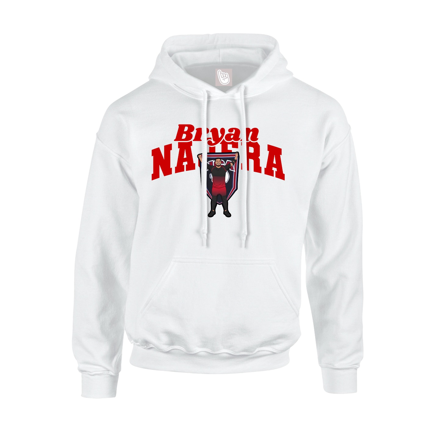 Hoodie — Signature Arch in White