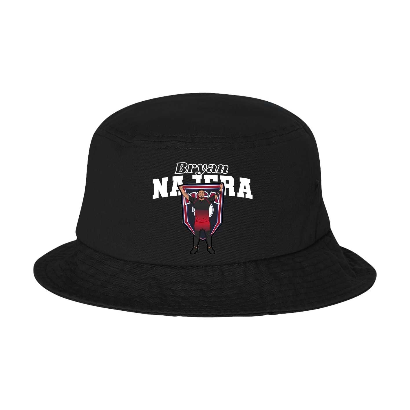 Bucket Cap — Name Arch in Black