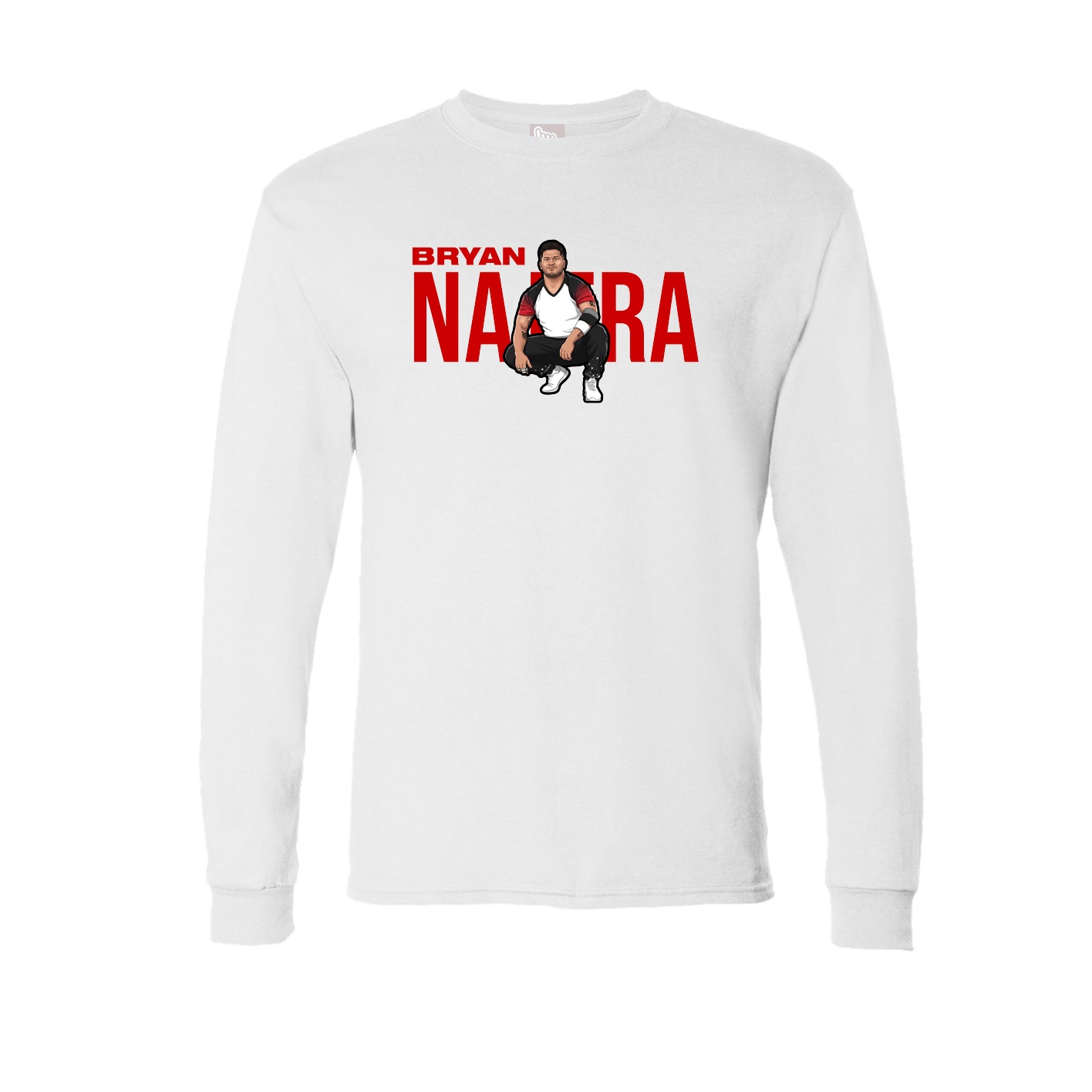 Long Sleeve Tee — Player Name in White