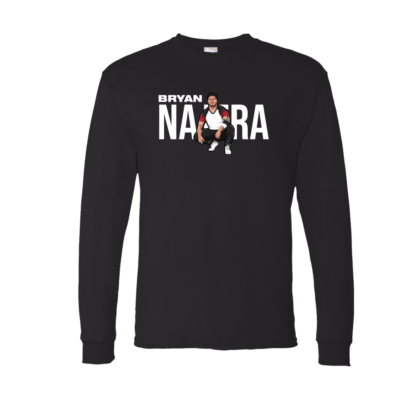 Long Sleeve Tee — Player Name in Black