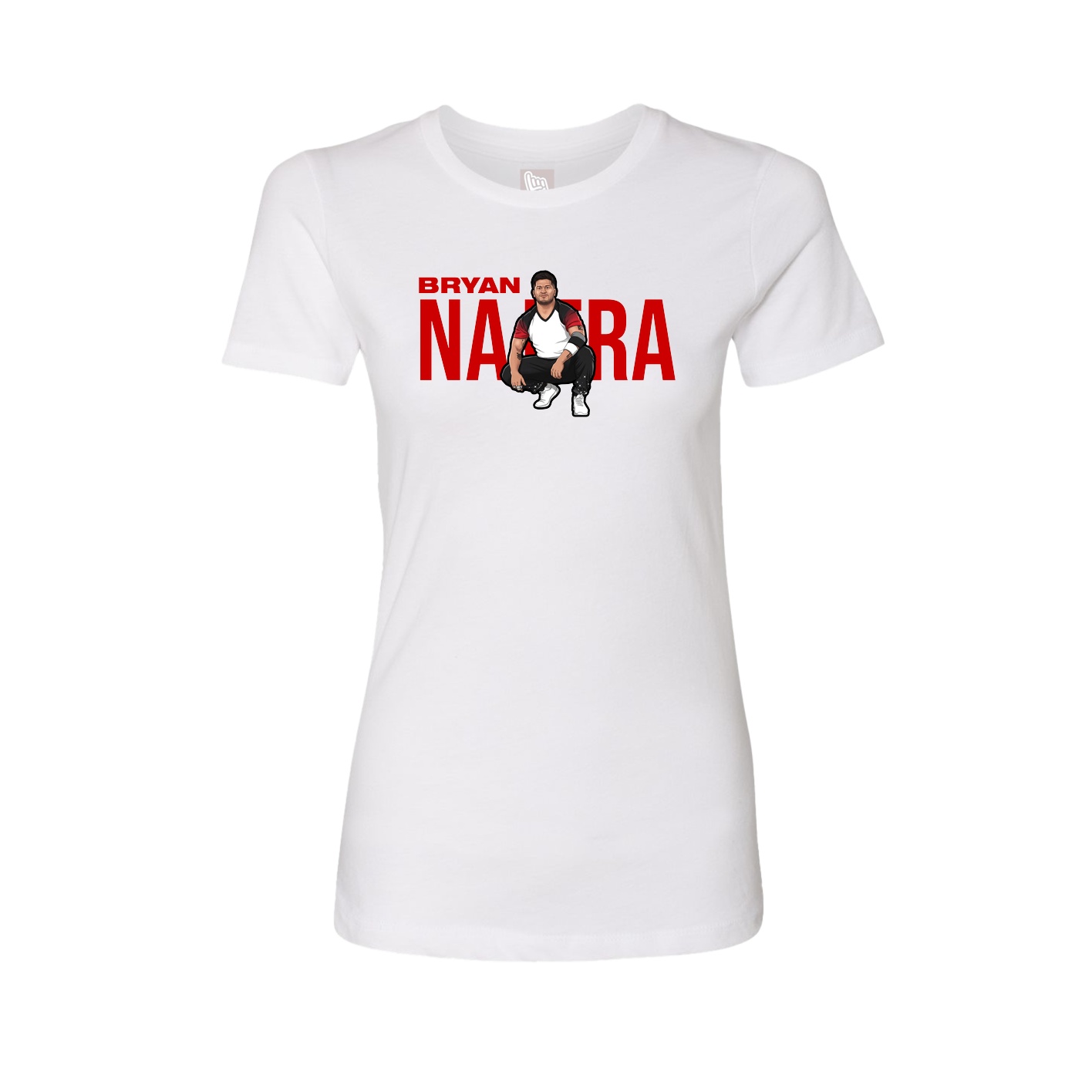 Fitted Women's Tee — Player Name in White