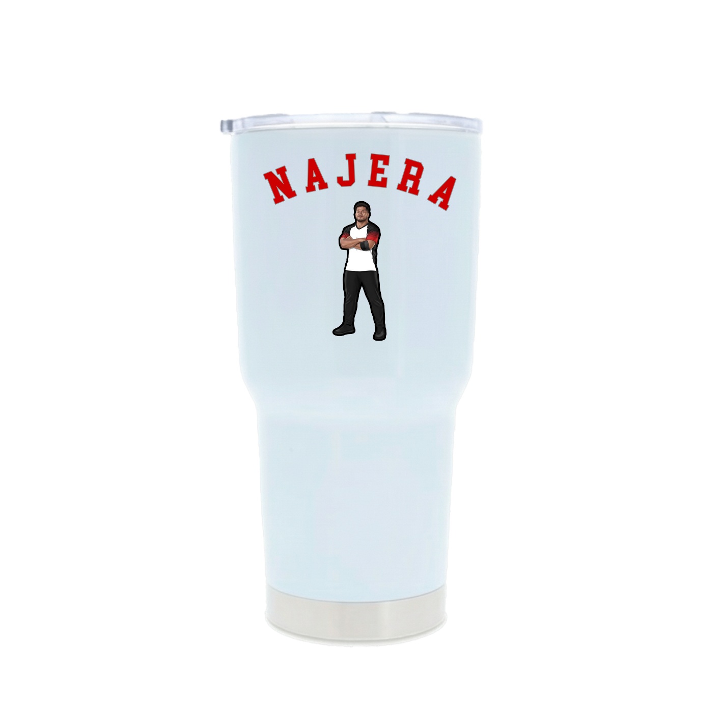 30oz Stainless Steel Tumbler — Shirsey Arch in White