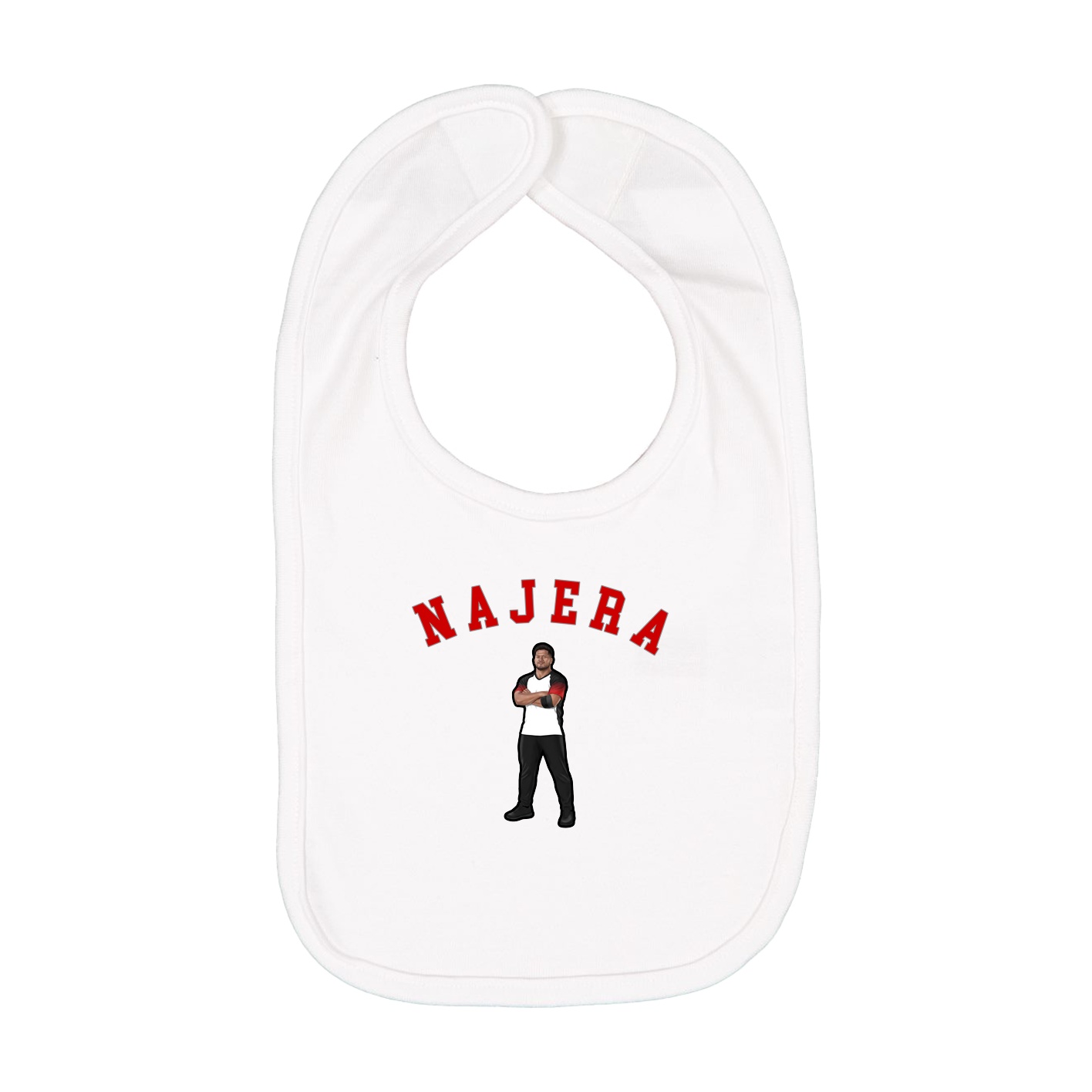 Infant Bib — Shirsey Arch in White