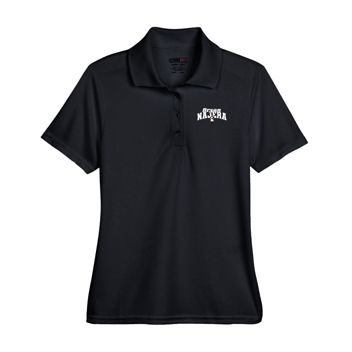 Performance Polo — Signature Arch in Black