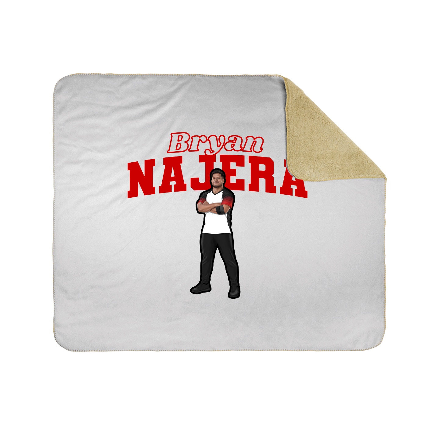 Throw Blanket — Name Arch in White