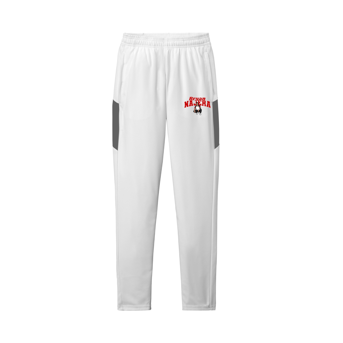 Team Travel Pant — Signature Arch in White/Grey