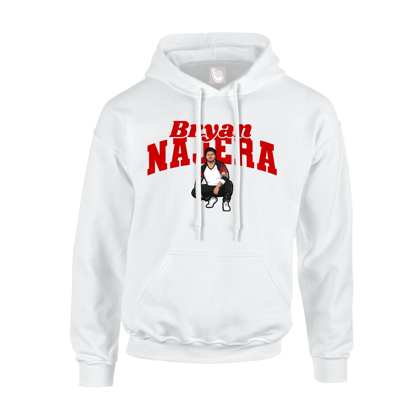 Youth Hoodie — Signature Arch in White