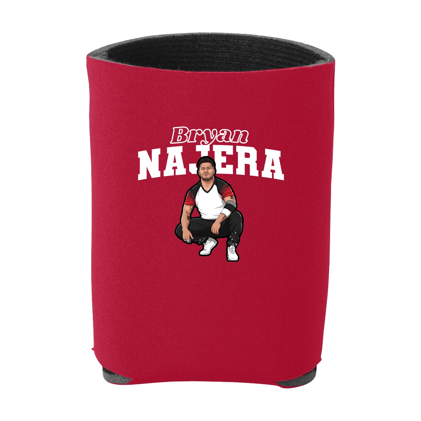 Can Holder — Name Arch in Red