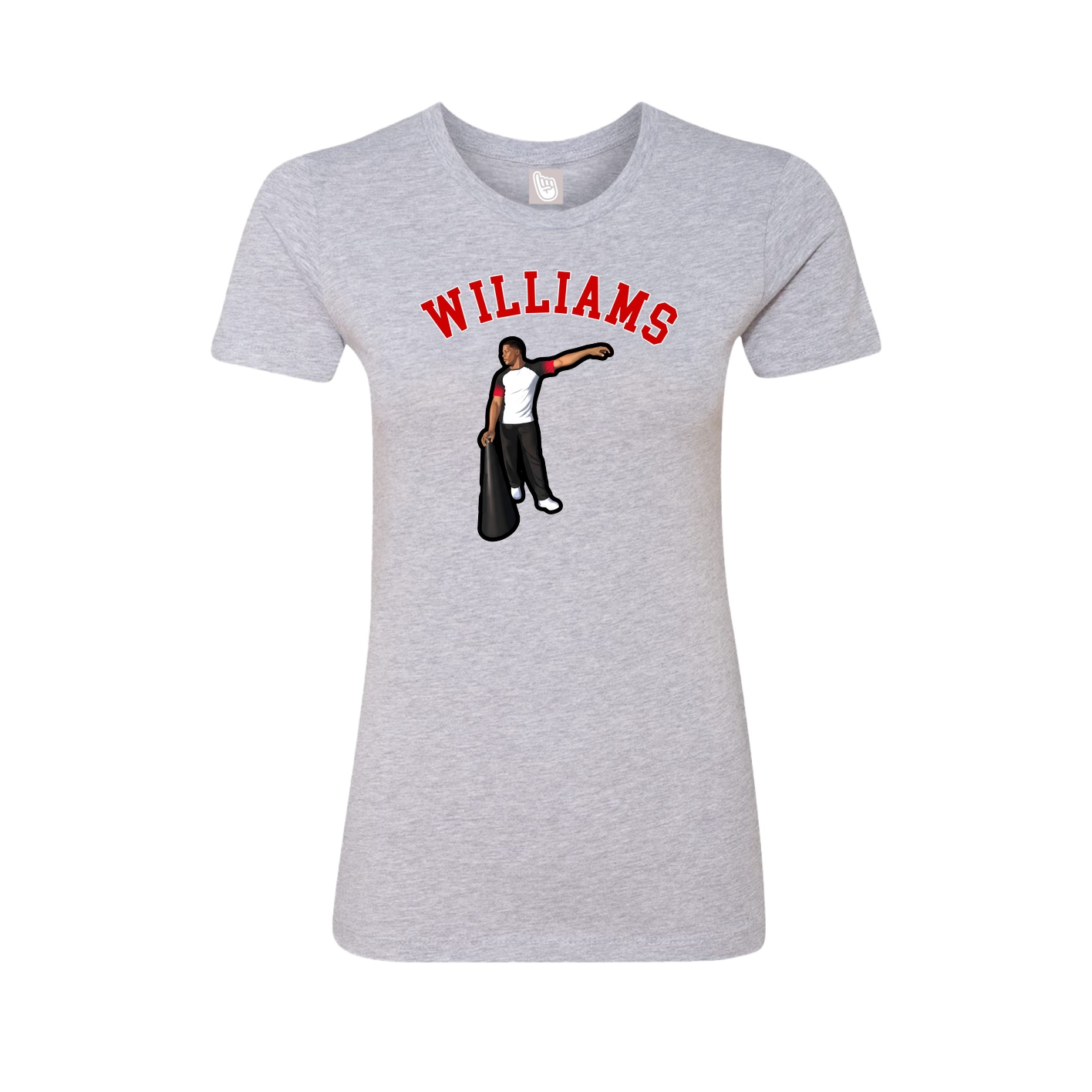 Fitted Women's Tee — Shirsey Arch in Grey