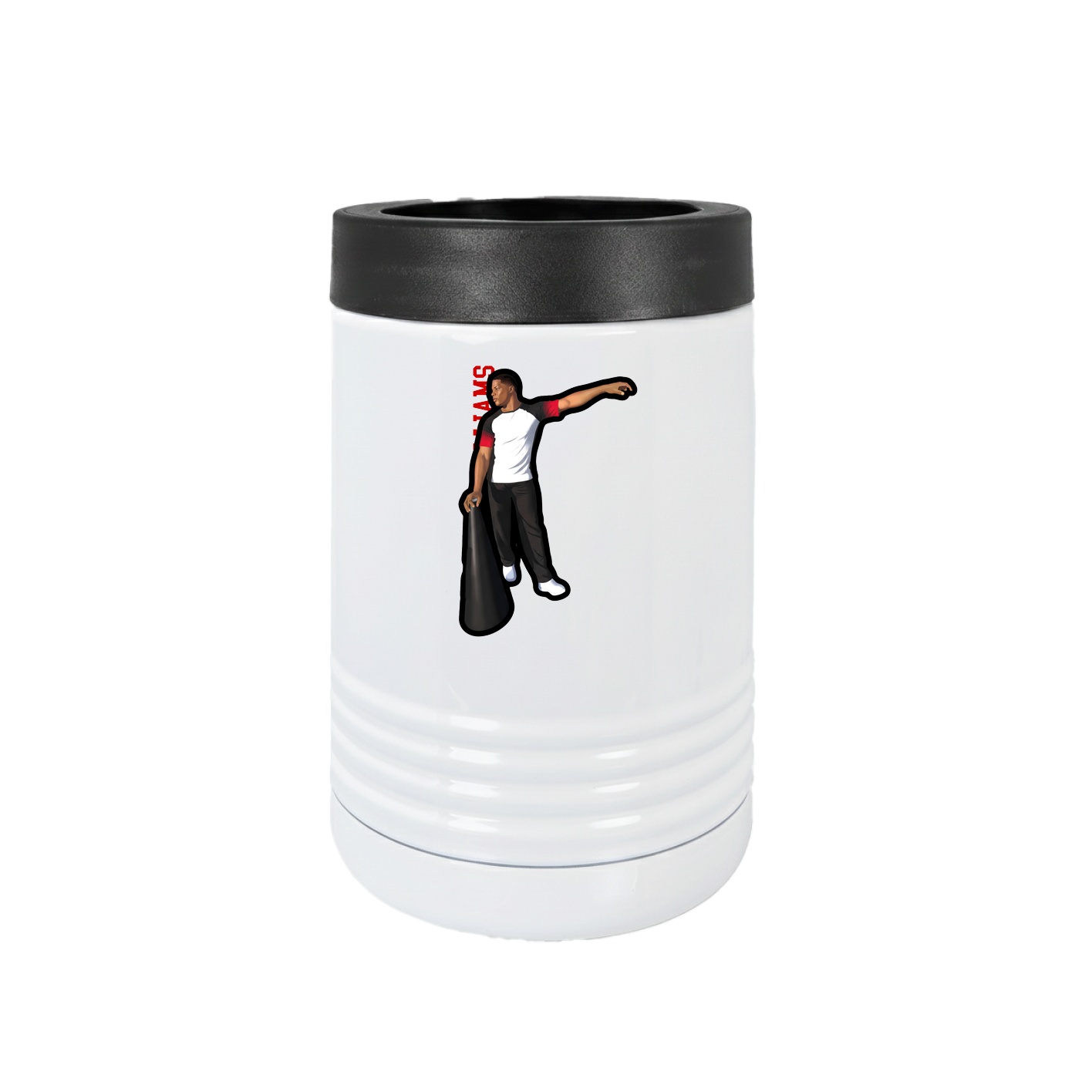 Beverage Holder — Name Vertical in White