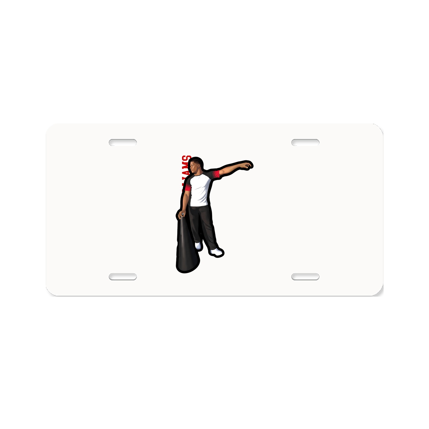 License Plate — Name Vertical in Classic