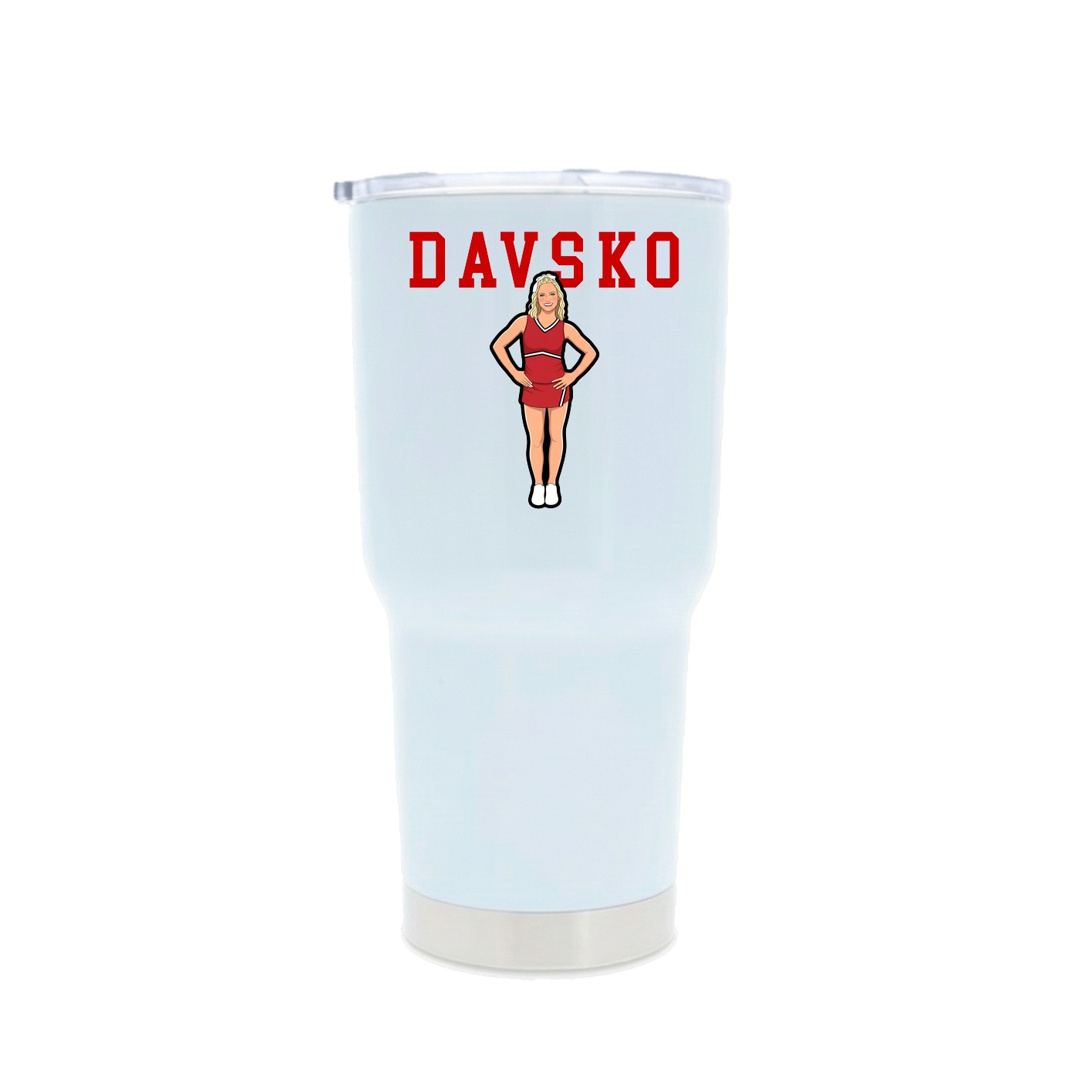 30oz Stainless Steel Tumbler — Shirsey in White