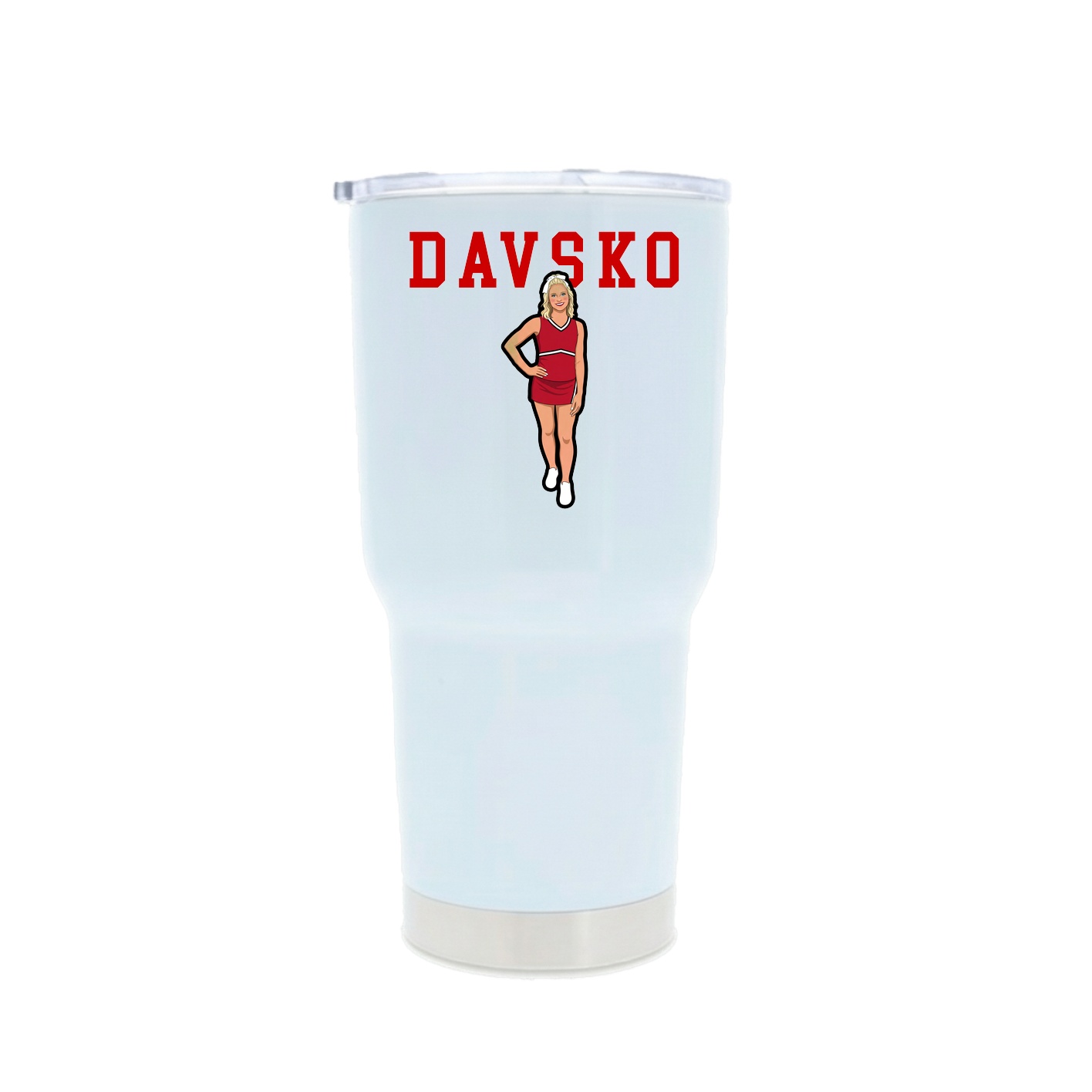 30oz Stainless Steel Tumbler — Shirsey in White