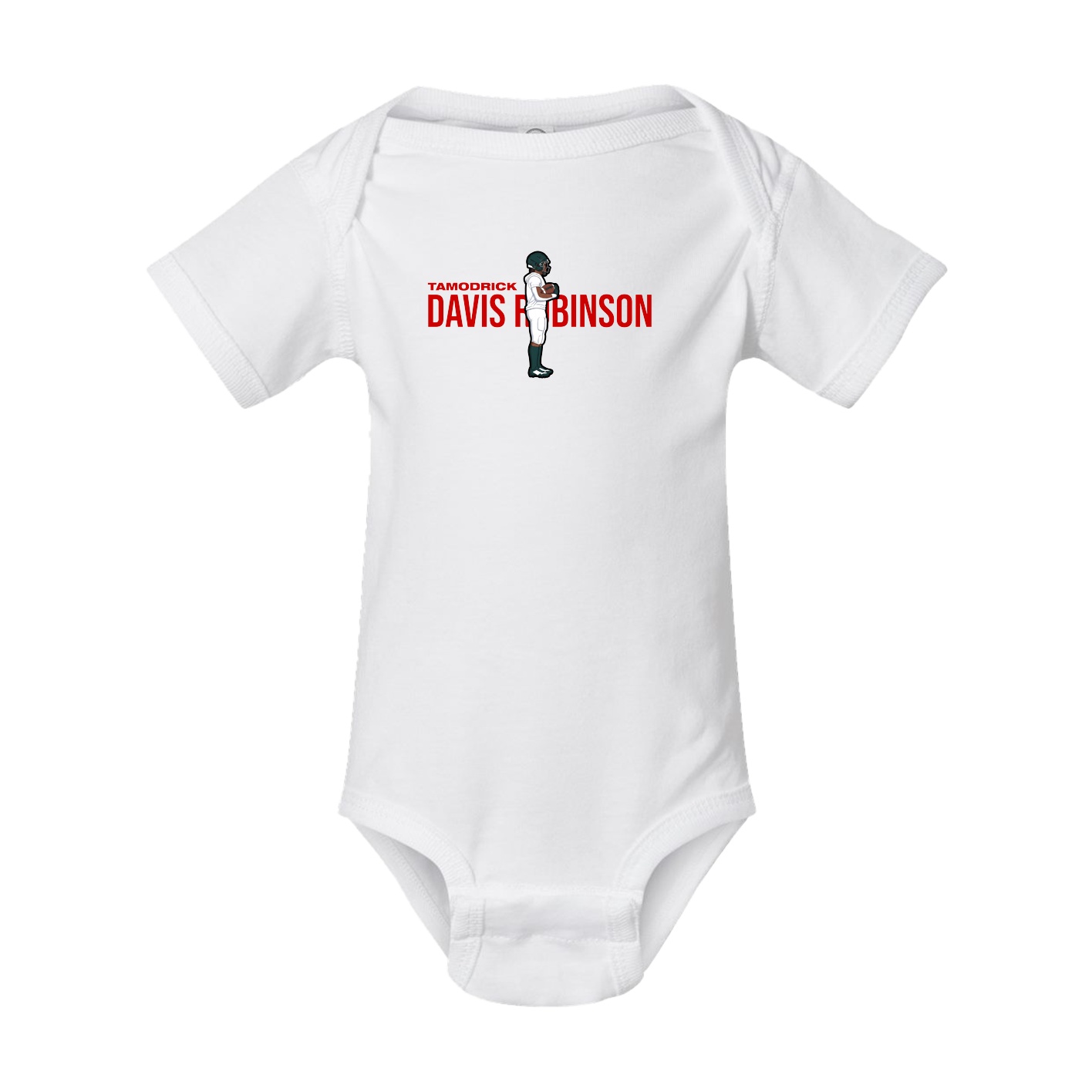 Baby Onesie — Player Name in White