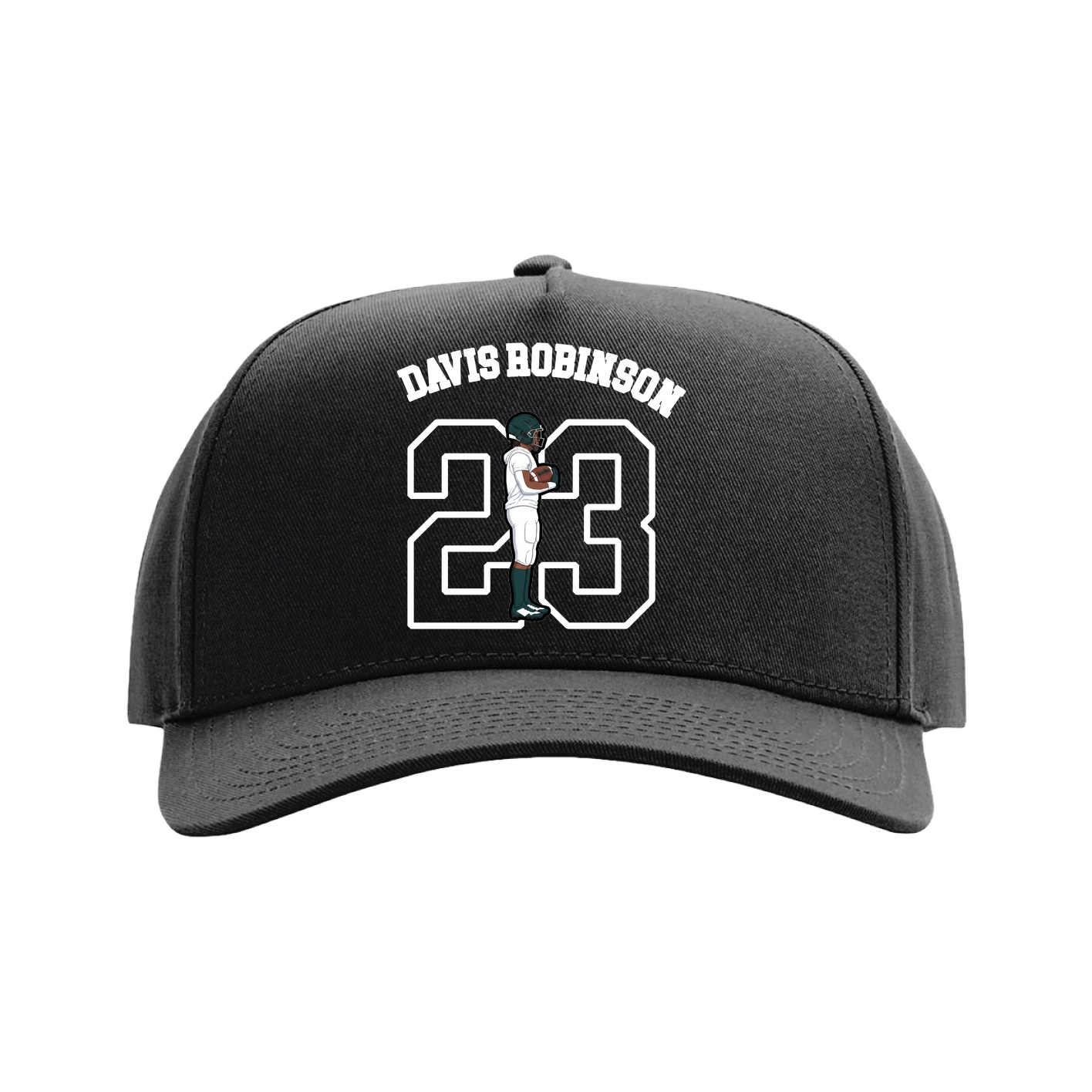 Full Fabric Five-Panel Champ Cap — Shirsey Arch in Black