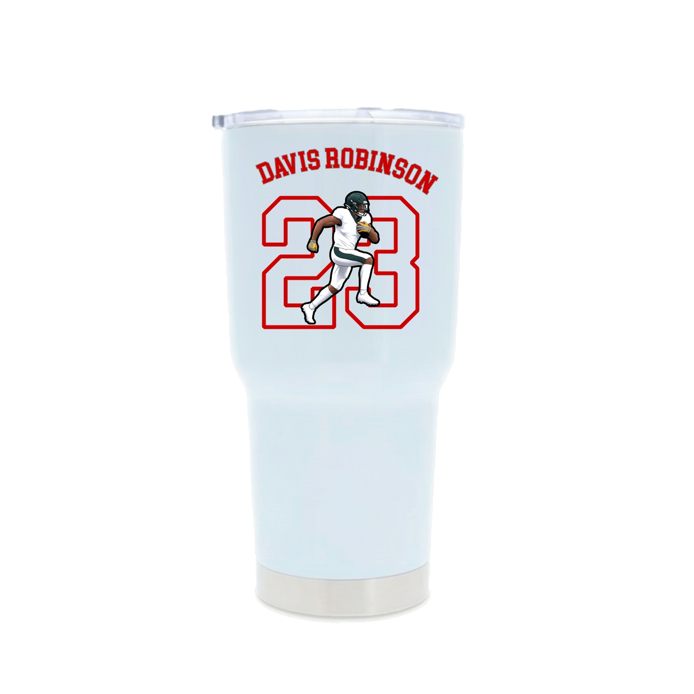 30oz Stainless Steel Tumbler — Shirsey Arch in White