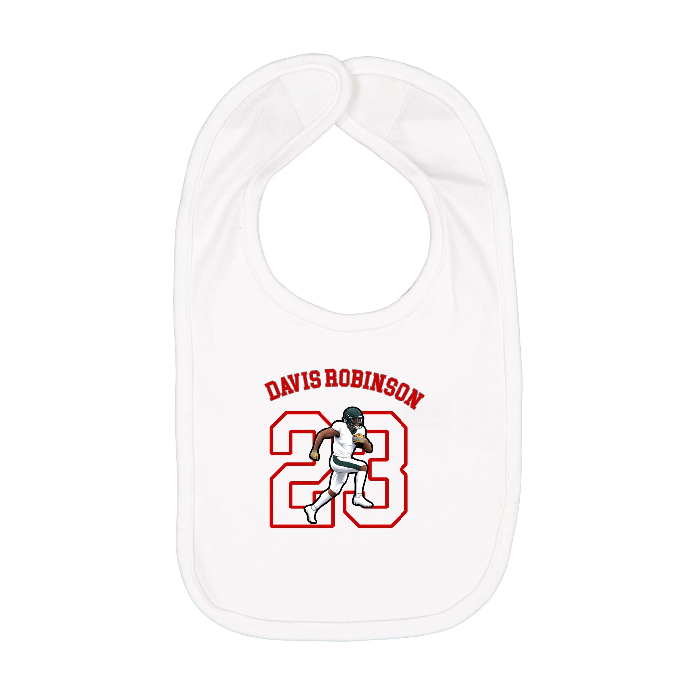 Infant Bib — Shirsey Arch in White