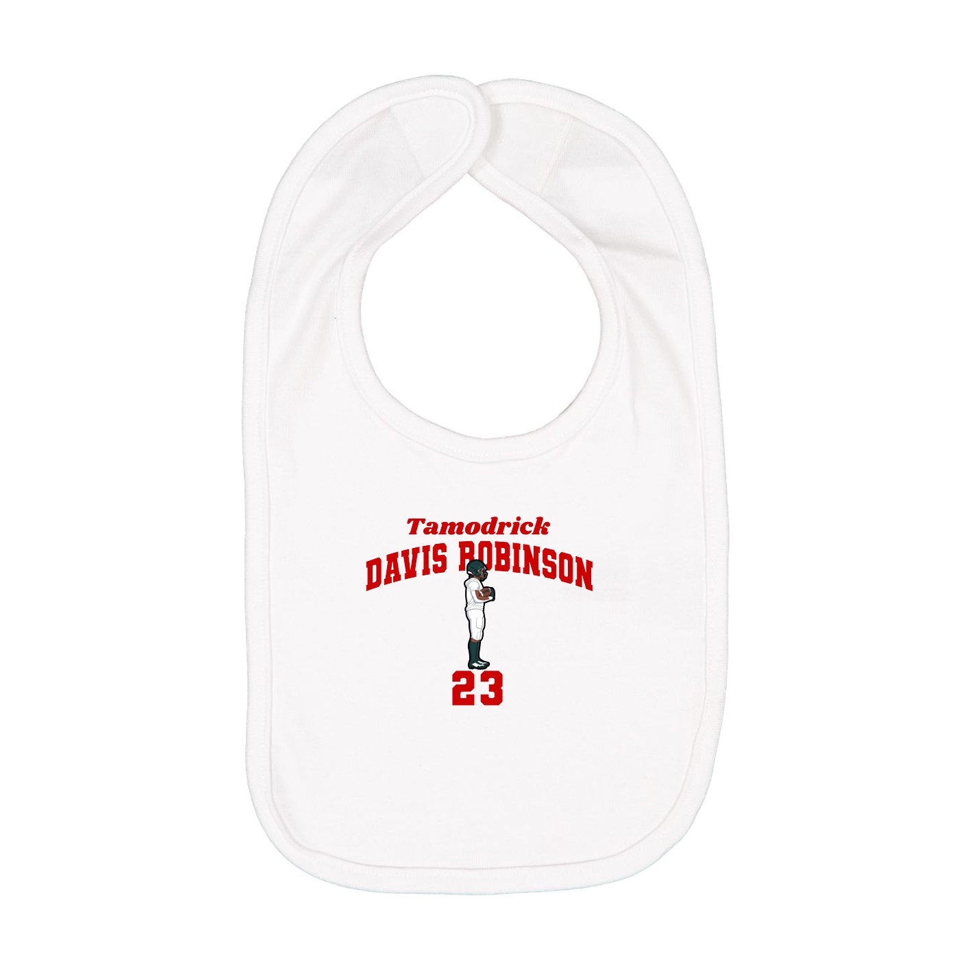 Infant Bib — Signature Arch in White