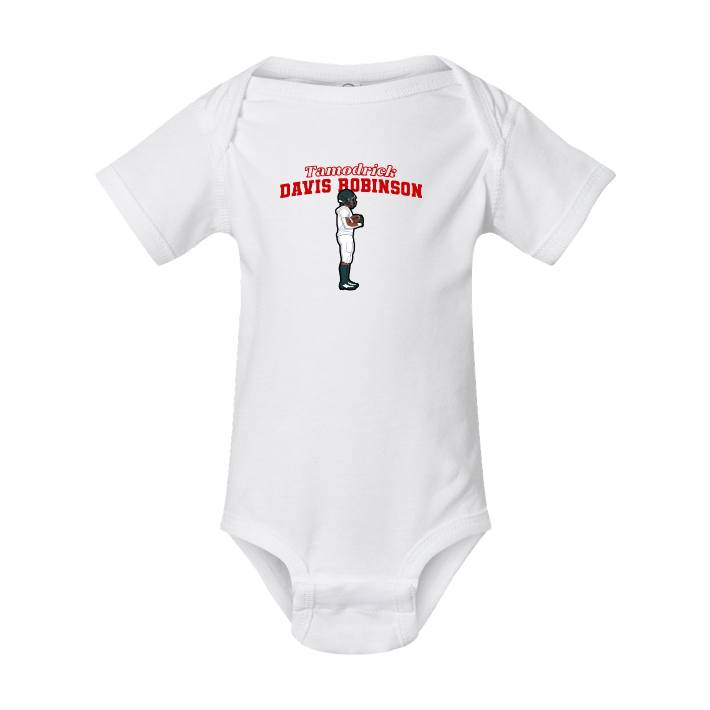 Baby Onesie — Name Arch in White