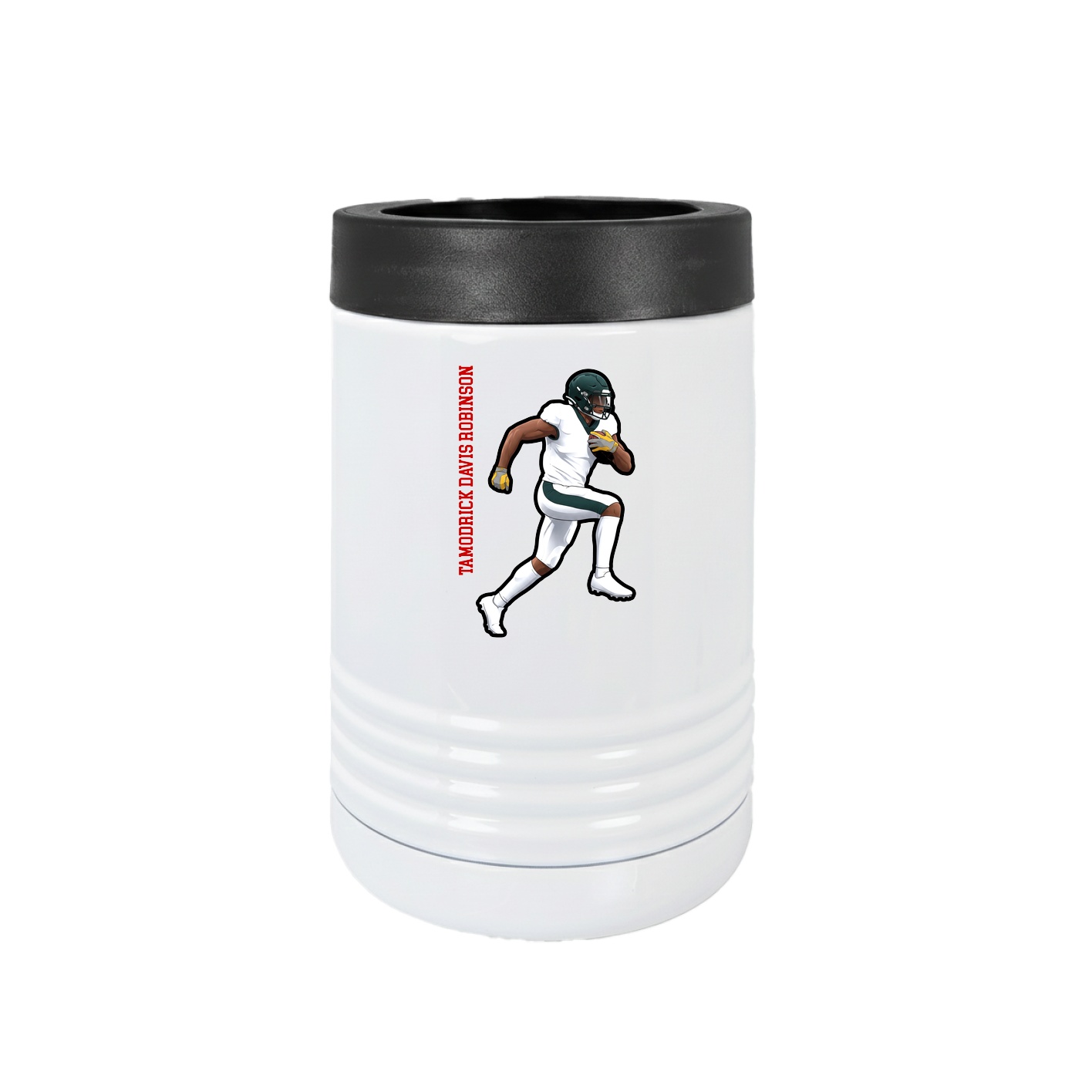 Beverage Holder — Name Vertical in White