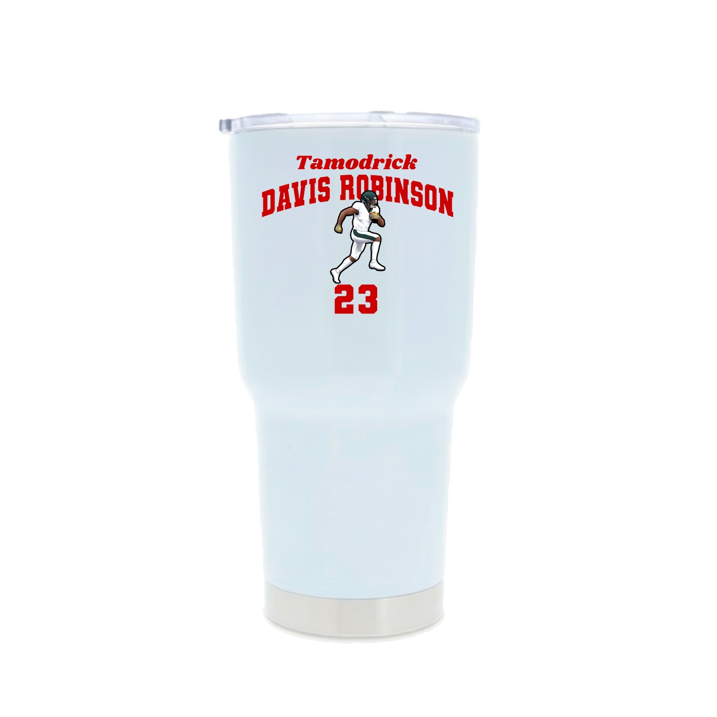 30oz Stainless Steel Tumbler — Signature Arch in White