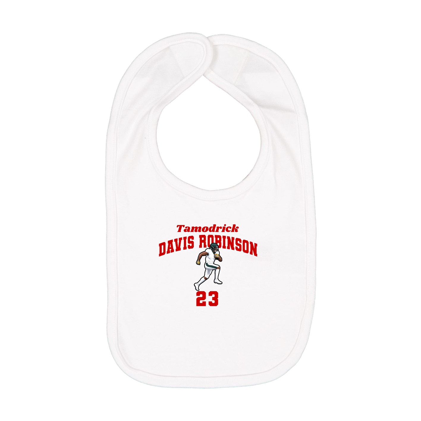 Infant Bib — Signature Arch in White