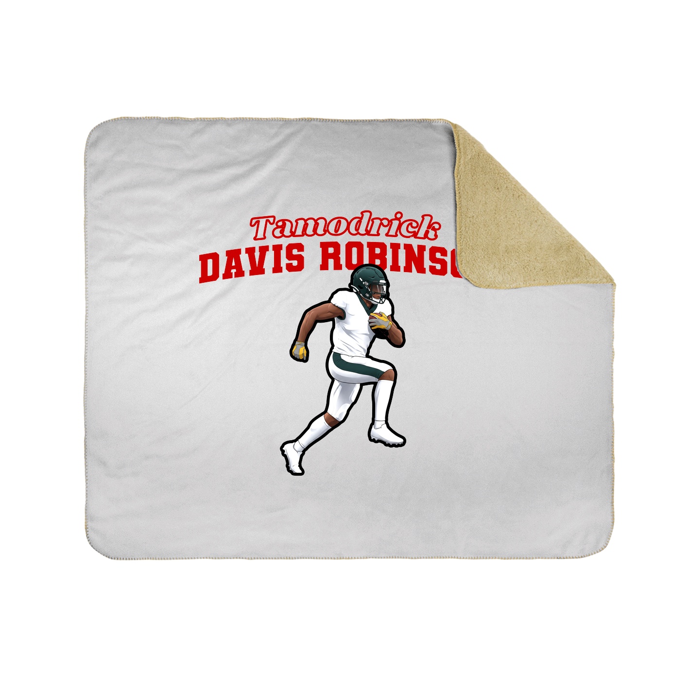 Throw Blanket — Name Arch in White
