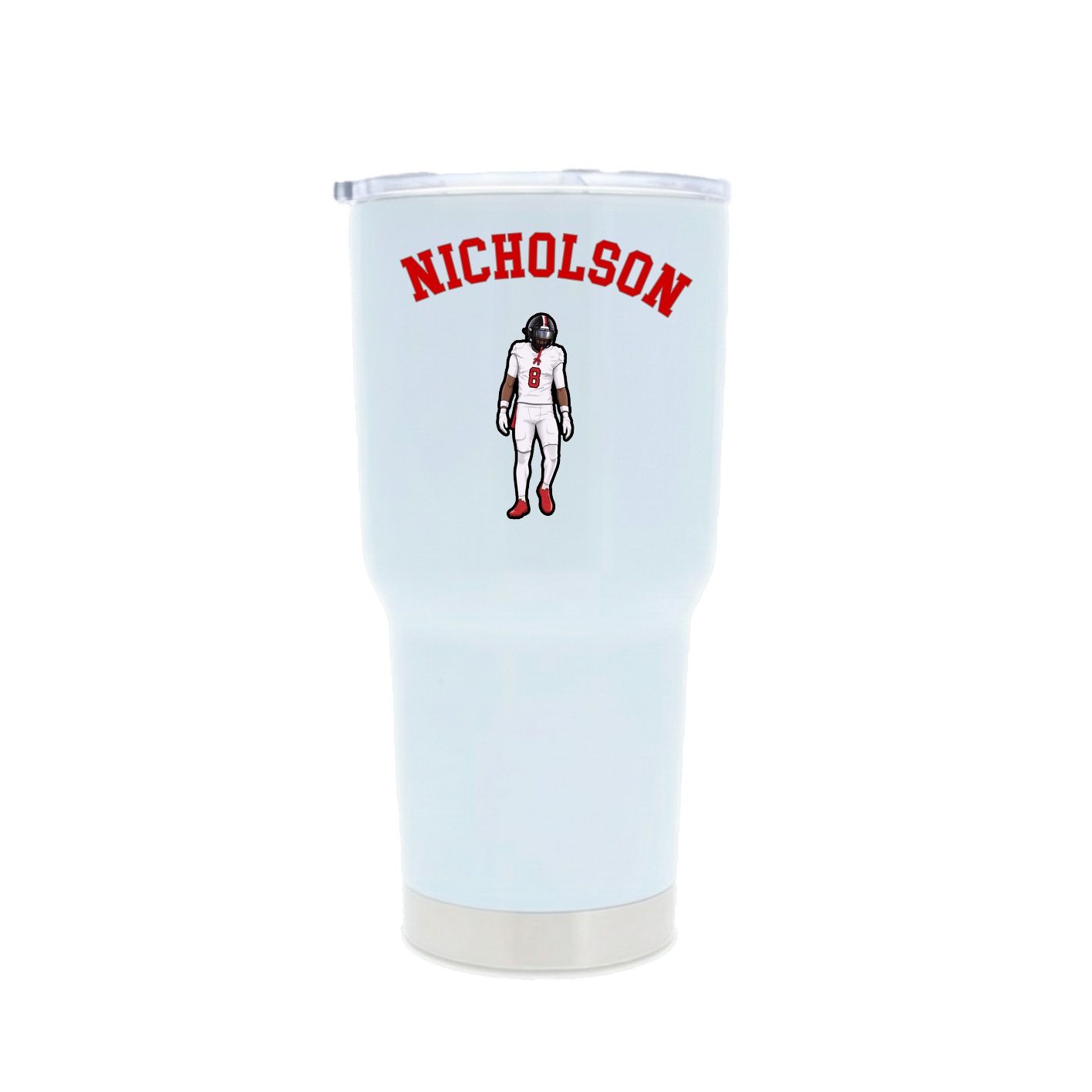 30oz Stainless Steel Tumbler — Shirsey Arch in White