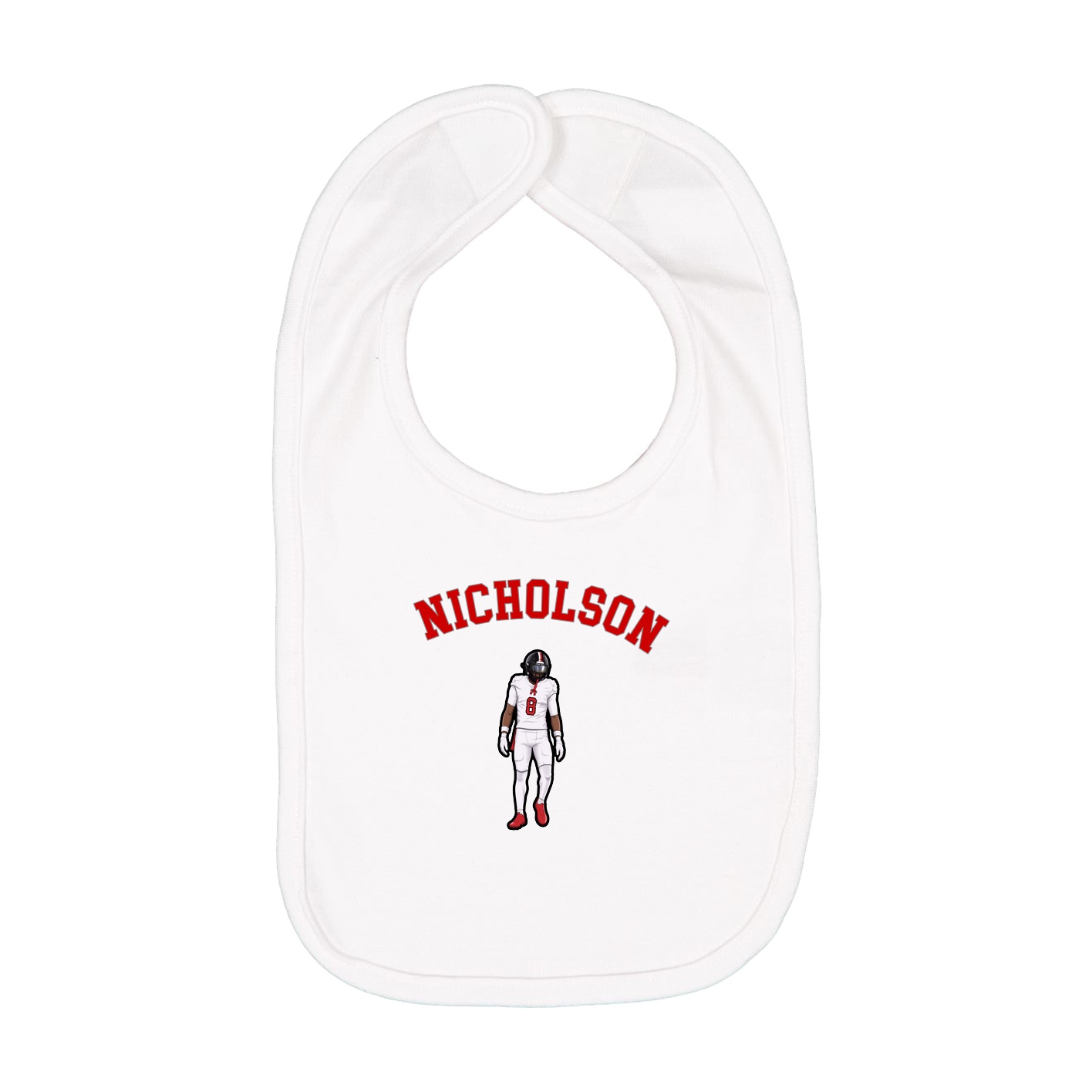 Infant Bib — Shirsey Arch in White