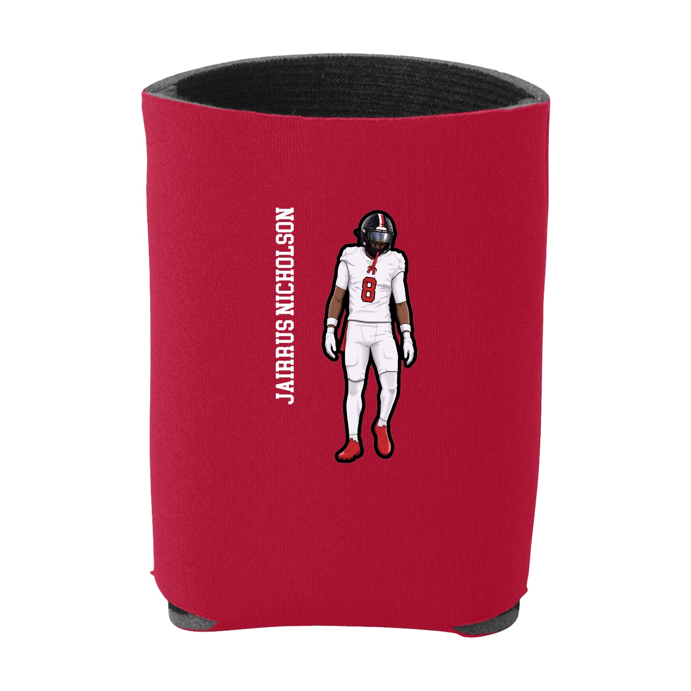 Can Holder — Name Vertical in Red