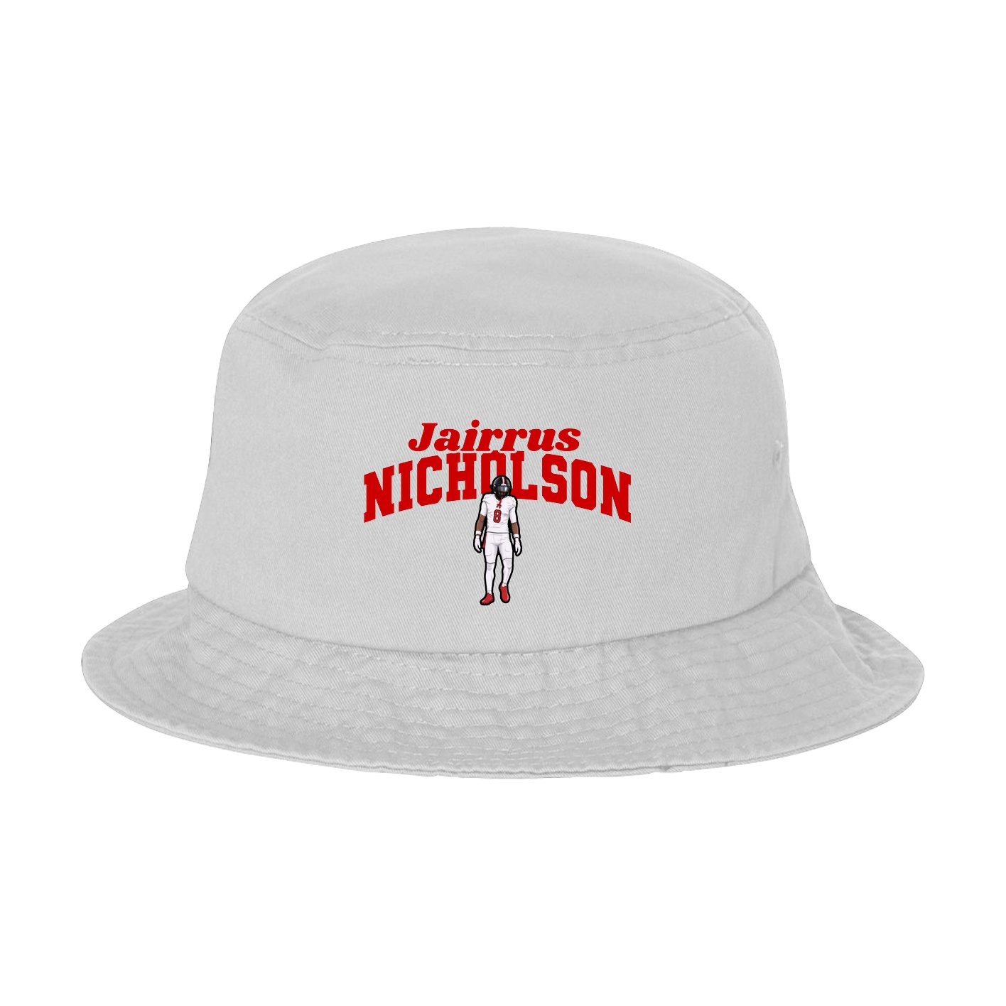 Bucket Cap — Signature Arch in White