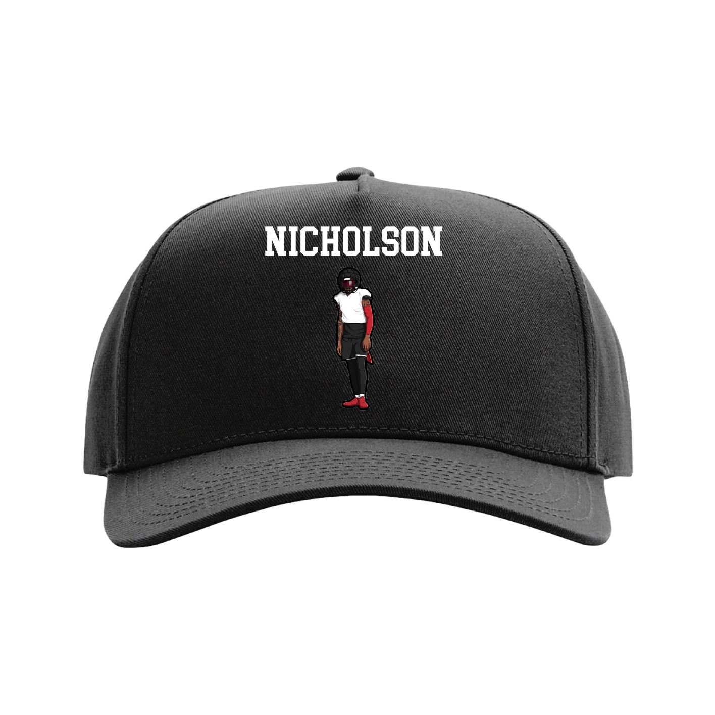 Full Fabric Five-Panel Champ Cap — Shirsey in Black