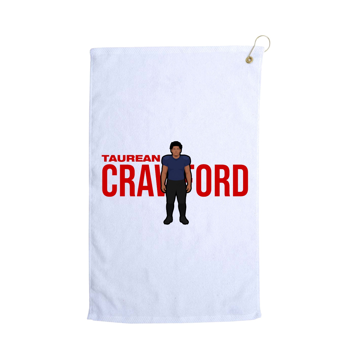 Golf Towel — Player Name in White