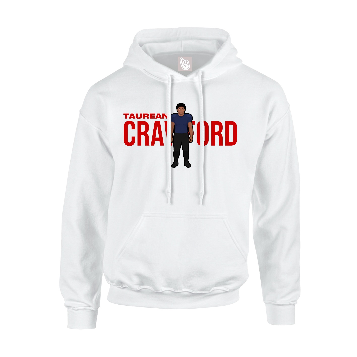 Youth Hoodie — Player Name in White