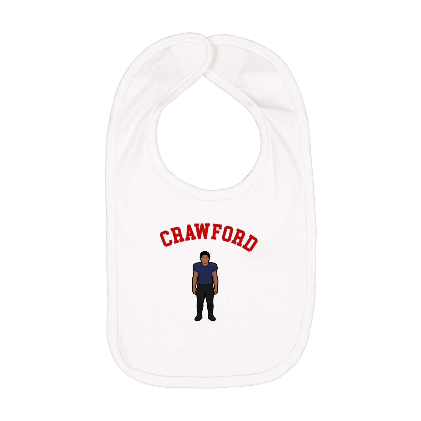 Infant Bib — Shirsey Arch in White