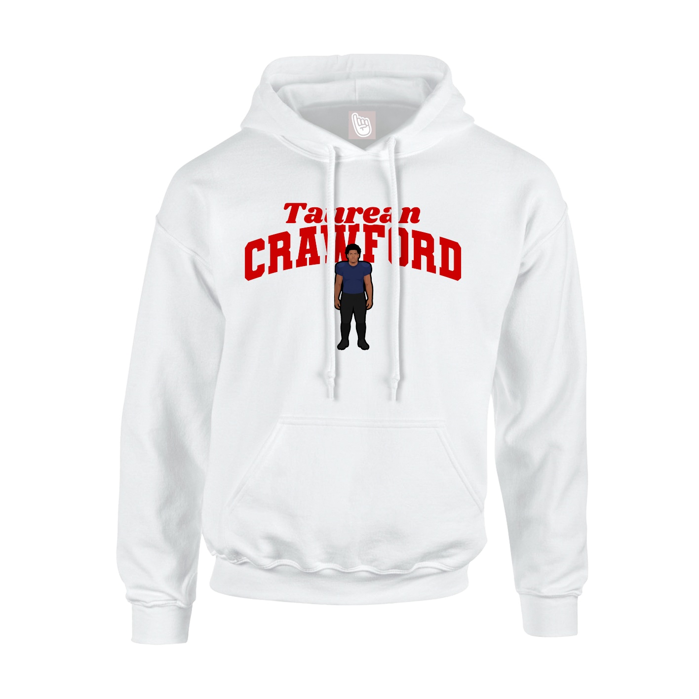 Youth Hoodie — Signature Arch in White