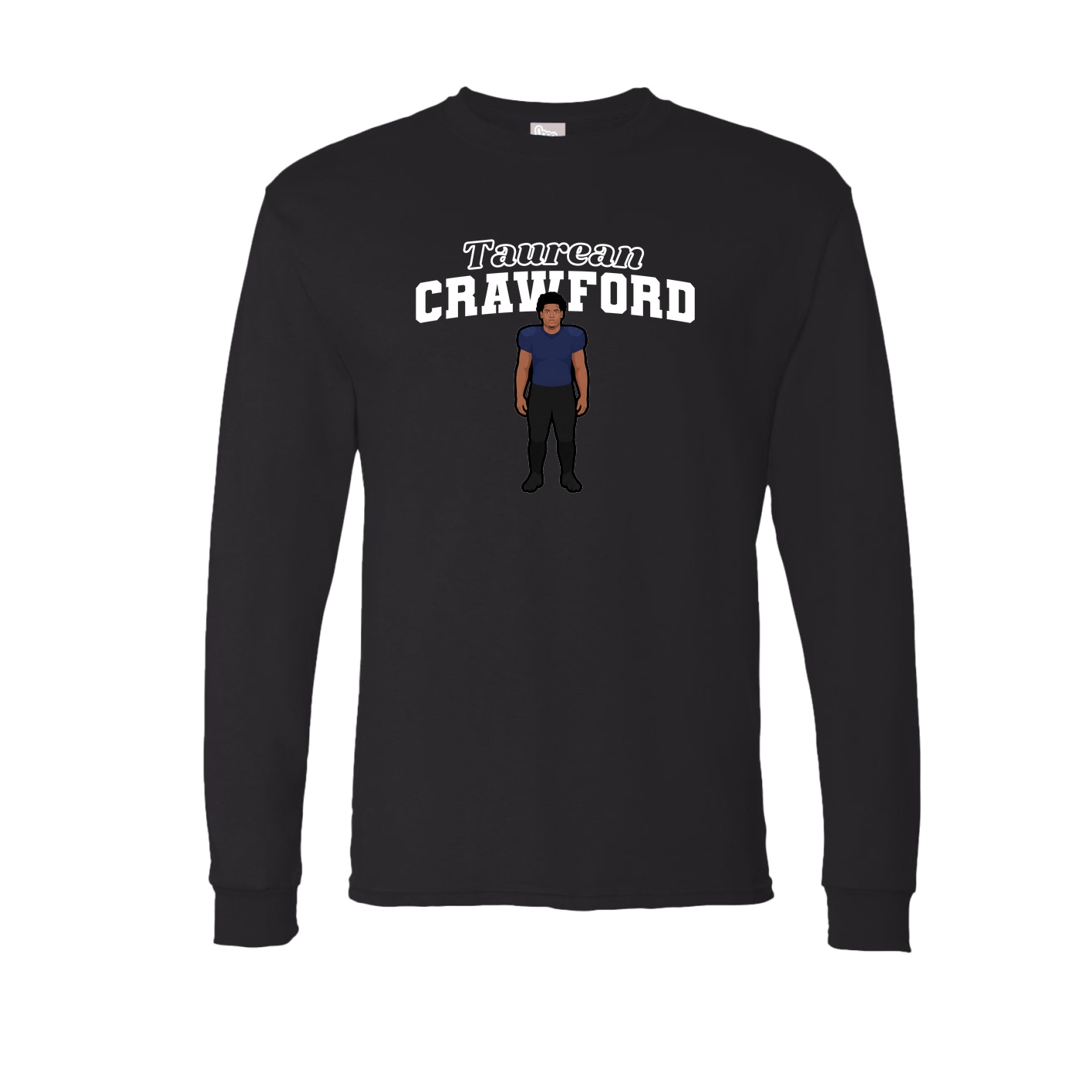 Long Sleeve Tee — Name Arch in Black