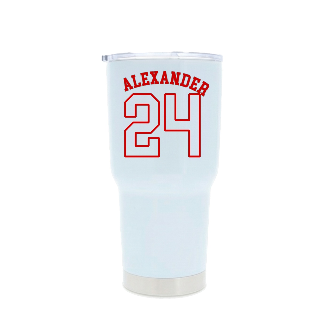 30oz Stainless Steel Tumbler — Shirsey Arch in White