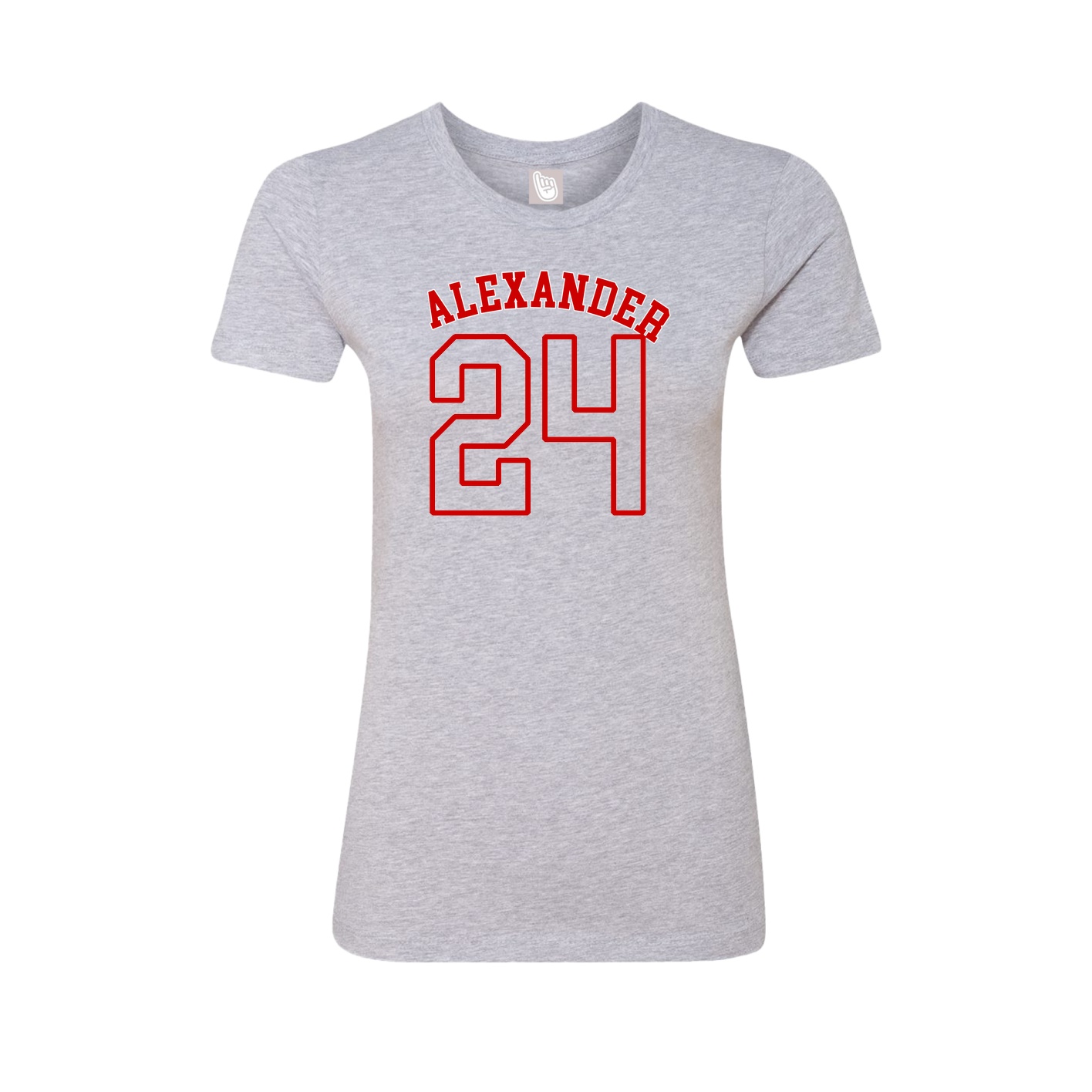 Fitted Women's Tee — Shirsey Arch in Grey