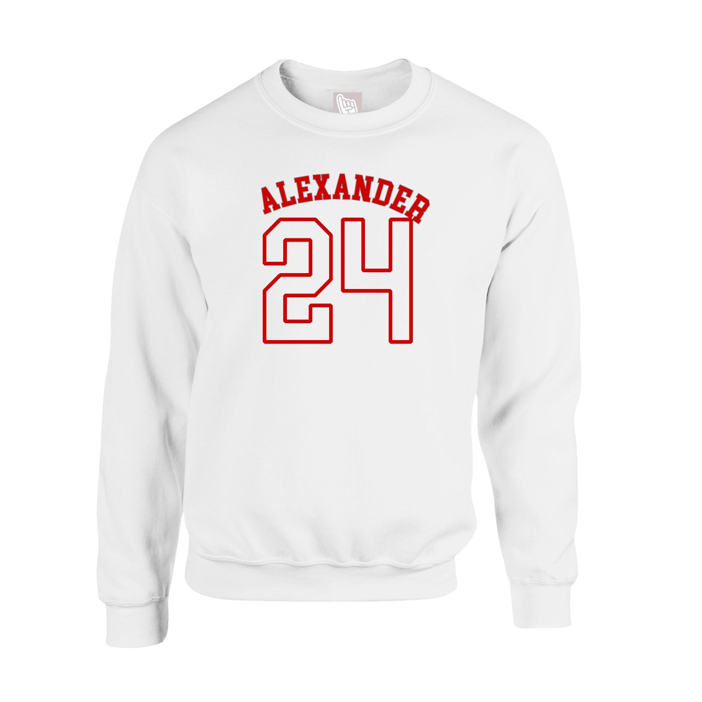 Fleece Crew — Shirsey Arch in White