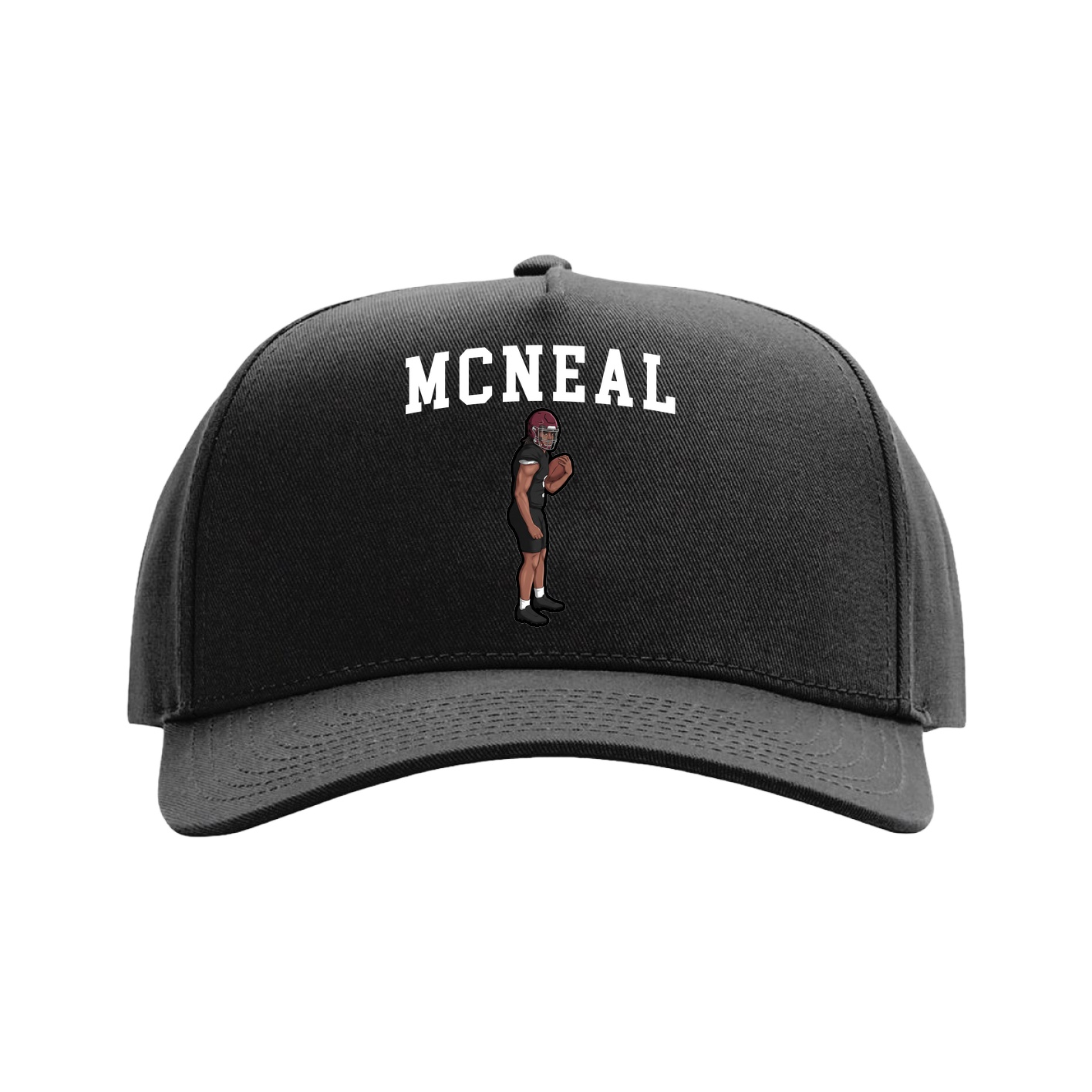 Full Fabric Five-Panel Champ Cap — Shirsey in Black