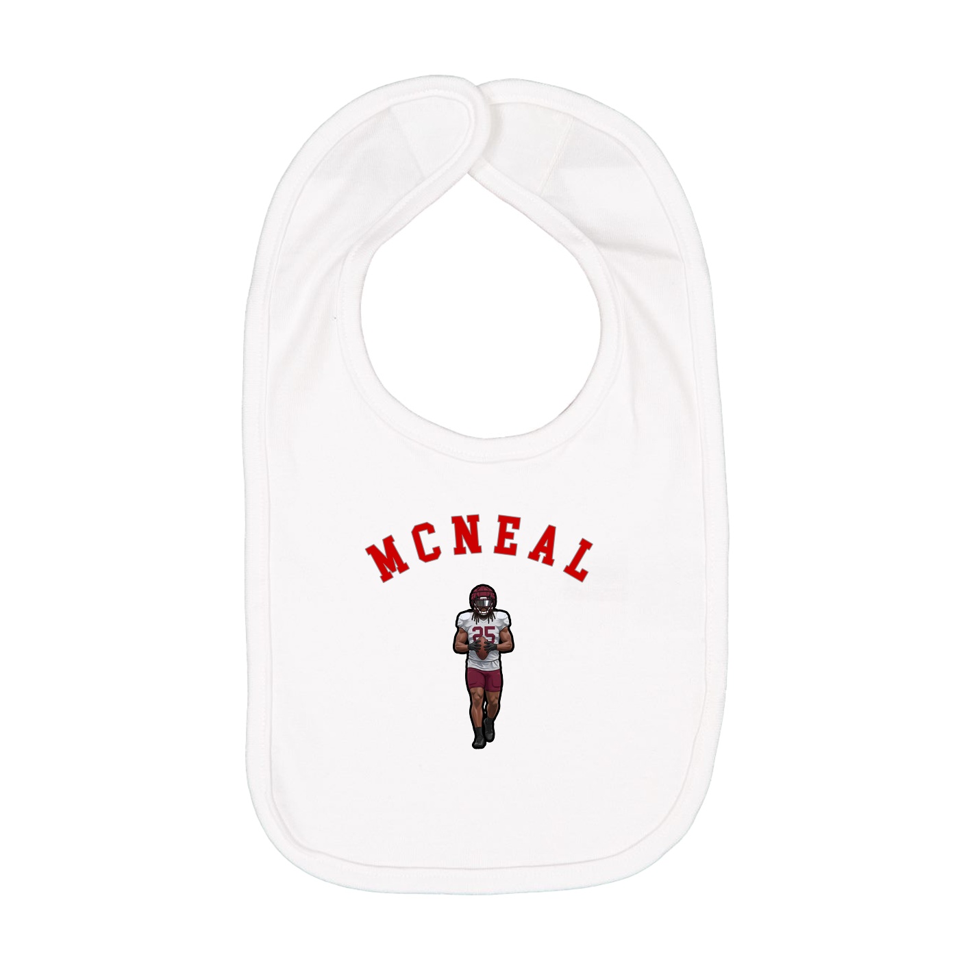 Infant Bib — Shirsey Arch in White
