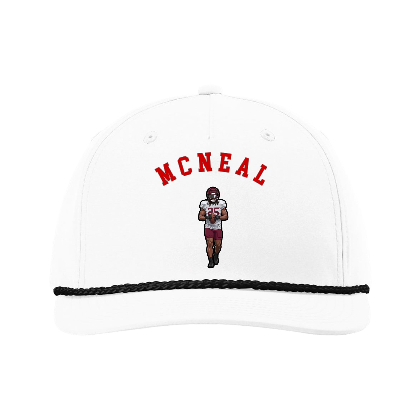 Five-Panel Classic Rope Cap — Shirsey Arch in White