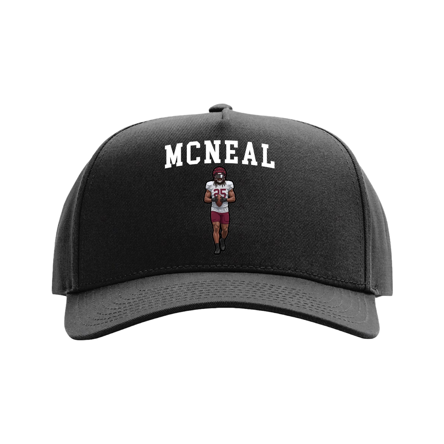 Full Fabric Five-Panel Champ Cap — Shirsey in Black